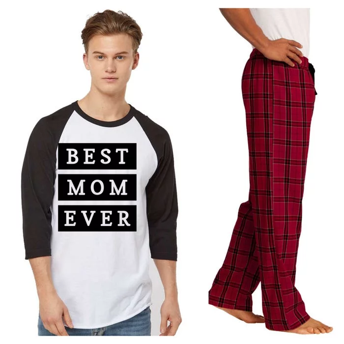 Best Mom Ever Gift For Mothers Day Raglan Sleeve Pajama Set