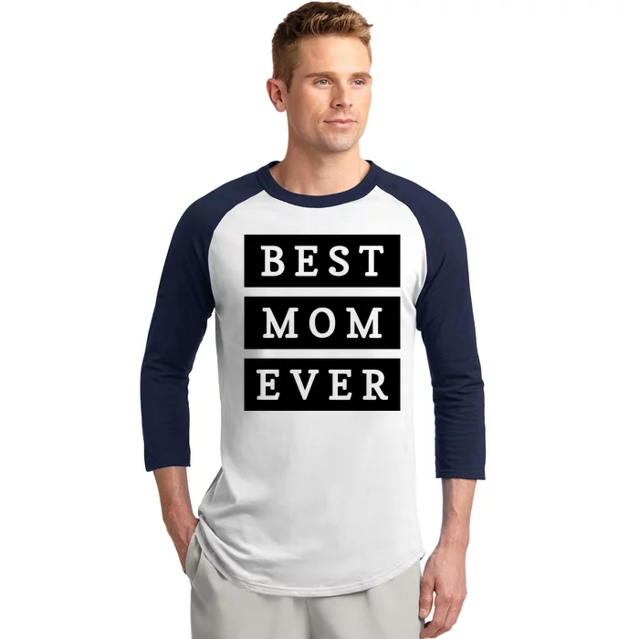 Best Mom Ever Gift For Mothers Day Baseball Sleeve Shirt