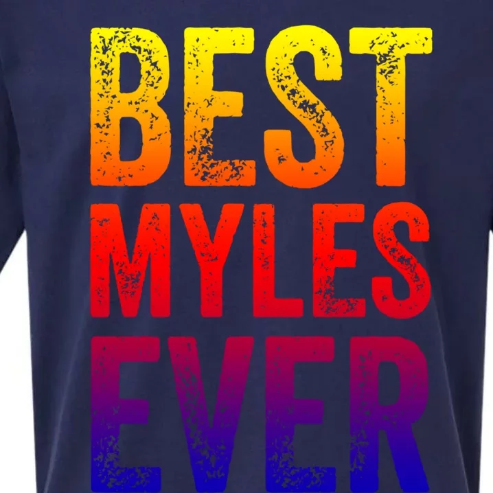 Best Myles Ever Gift Funny Personalized First Name Myles Meaningful Gift Sueded Cloud Jersey T-Shirt