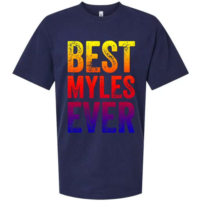 Best Myles Ever Gift Funny Personalized First Name Myles Meaningful Gift Sueded Cloud Jersey T-Shirt