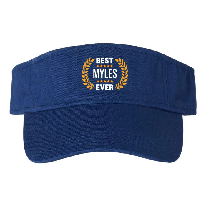 Best Myles Ever With Five Stars Name Myles Cool Gift Valucap Bio-Washed Visor