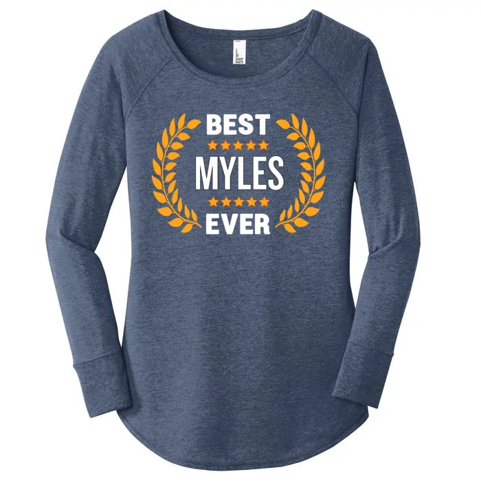 Best Myles Ever With Five Stars Name Myles Great Gift Women's Perfect Tri Tunic Long Sleeve Shirt