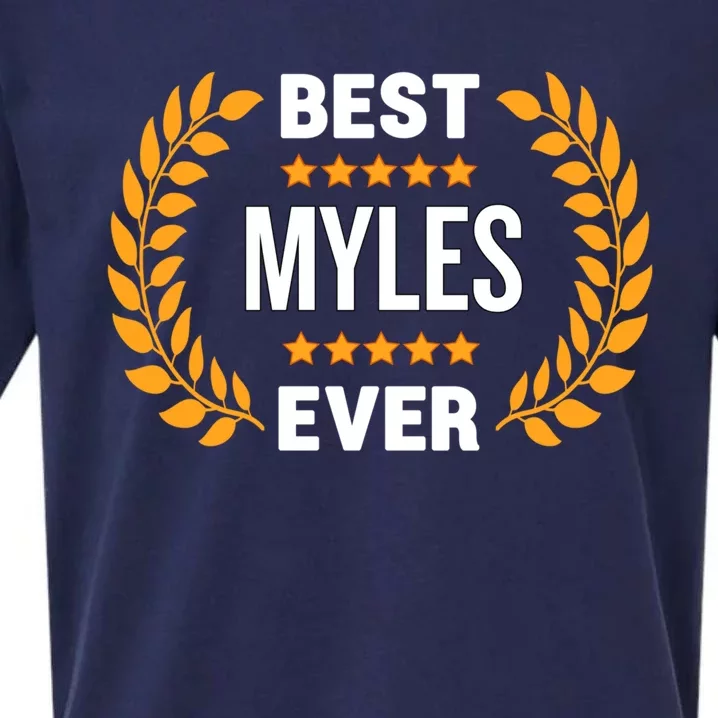 Best Myles Ever With Five Stars Name Myles Great Gift Sueded Cloud Jersey T-Shirt