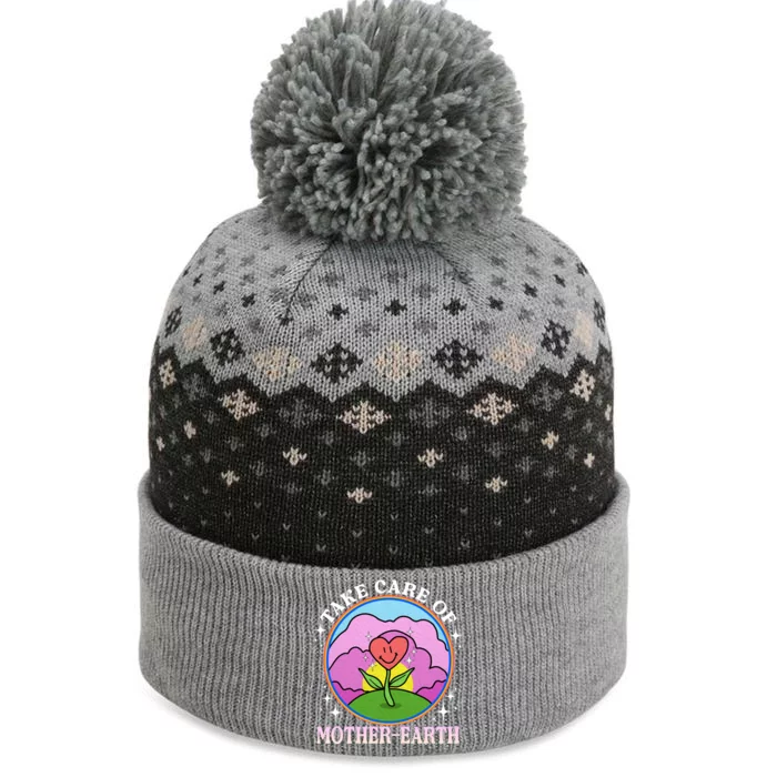 Beautiful Mother Earth Heart Flower Cute Gift The Baniff Cuffed Pom Beanie