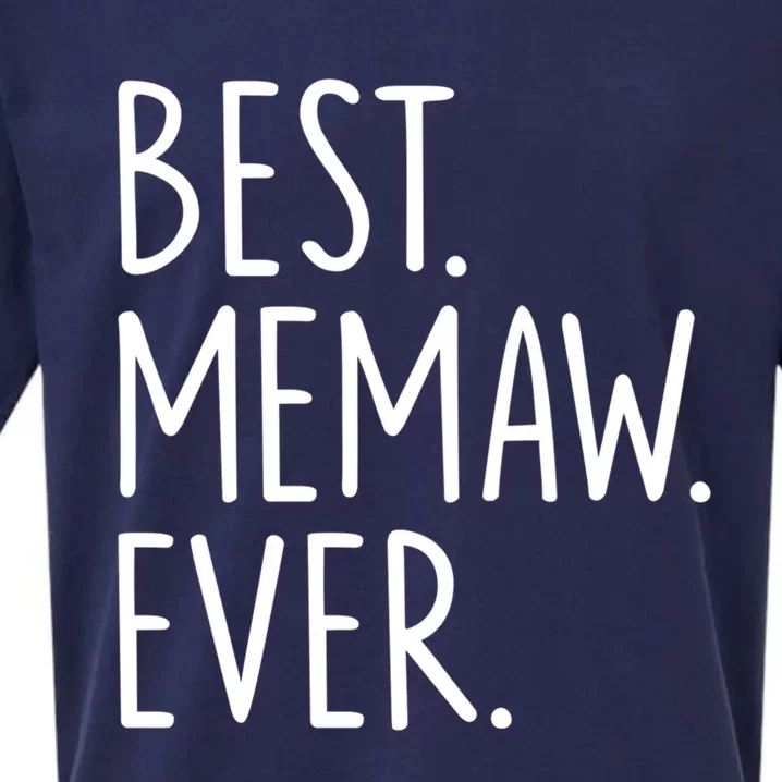 Best Memaw Ever Funny Gift Sueded Cloud Jersey T-Shirt