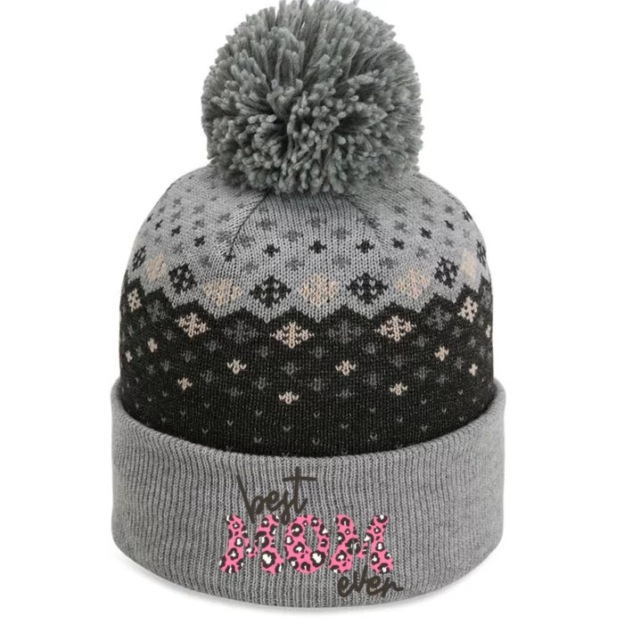 Best Mom Ever Cheetah Print Cute Gift The Baniff Cuffed Pom Beanie