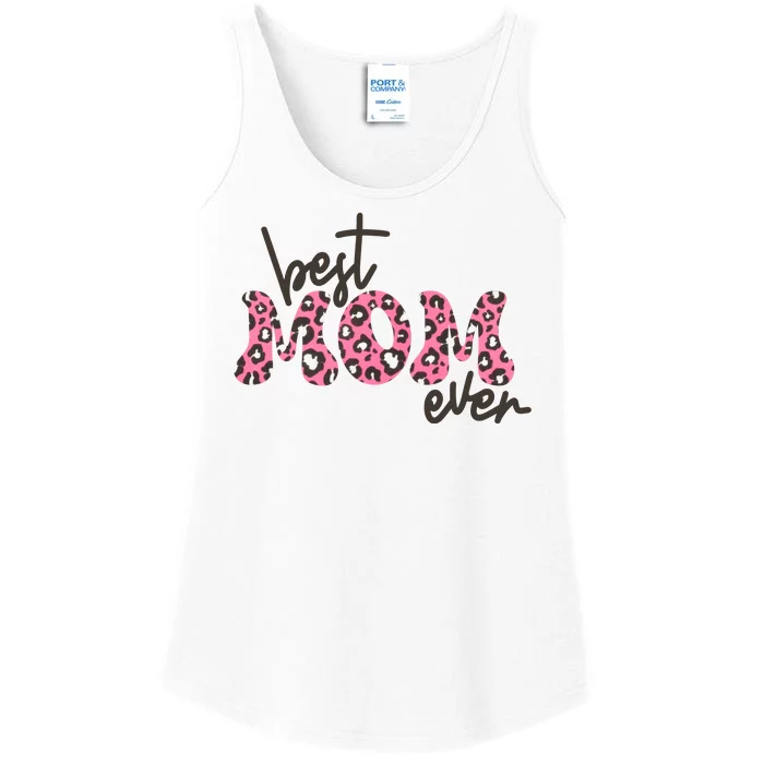 Best Mom Ever Cheetah Print Cute Gift Ladies Essential Tank