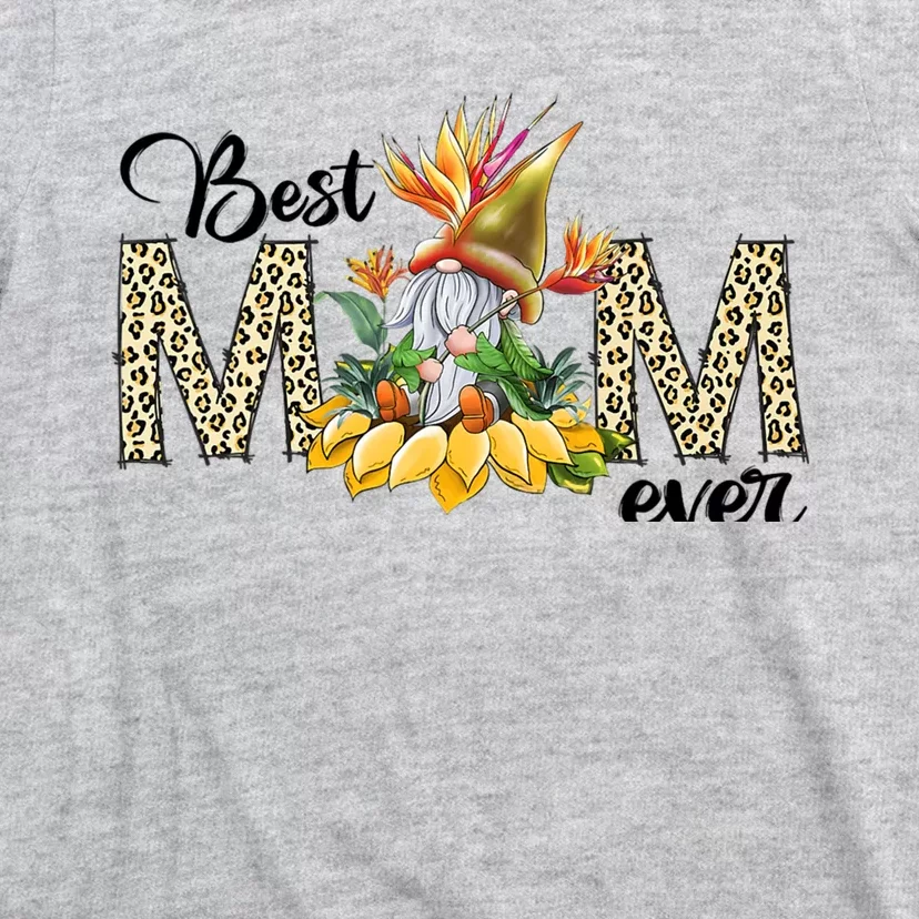 Best Mom Ever Sunflower Bird Of Paradise Flower Gnome Mom T-Shirt