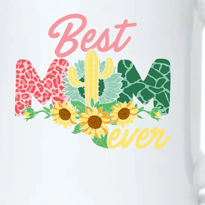 Best Mom Ever Sunflower Cactus Cute Mother's Day Black Color Changing Mug