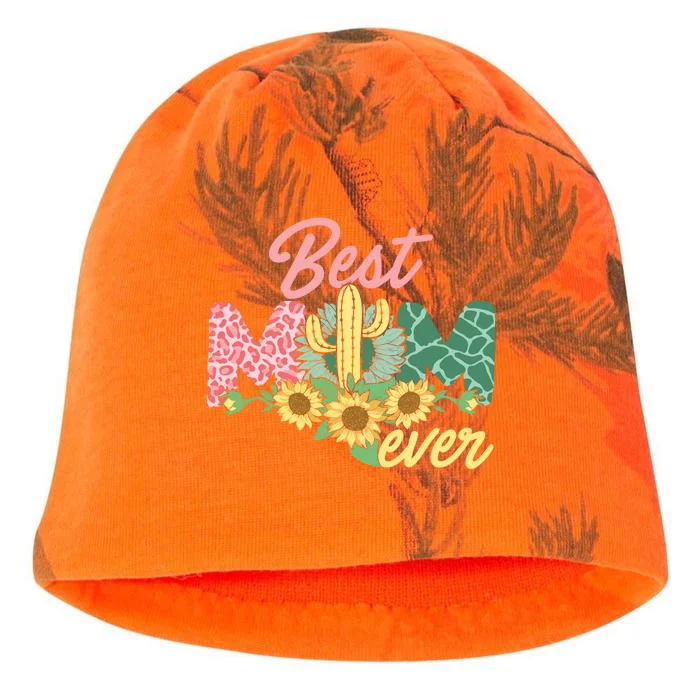 Best Mom Ever Sunflower Cactus Cute Mother's Day Kati - Camo Knit Beanie