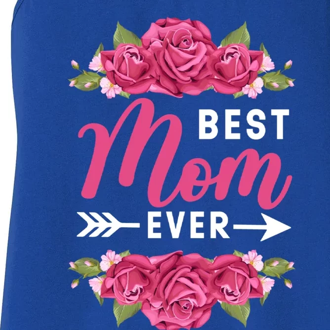 Best Mother Ever African American Dope Black Queen Mom Gift Women's Racerback Tank