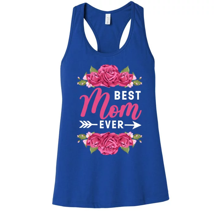 Best Mother Ever African American Dope Black Queen Mom Gift Women's Racerback Tank