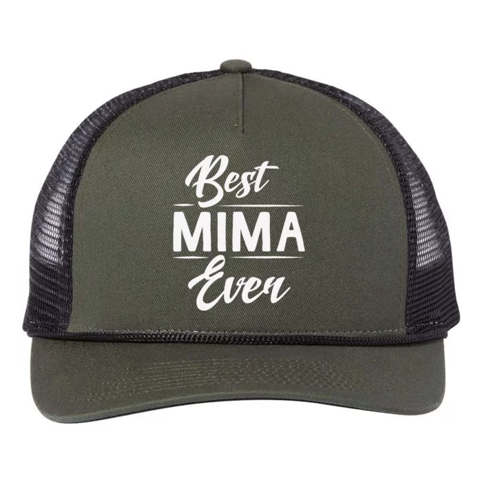 Best Mima Ever Grandma Mother's Day Gifts Women's Retro Rope Trucker Hat Cap