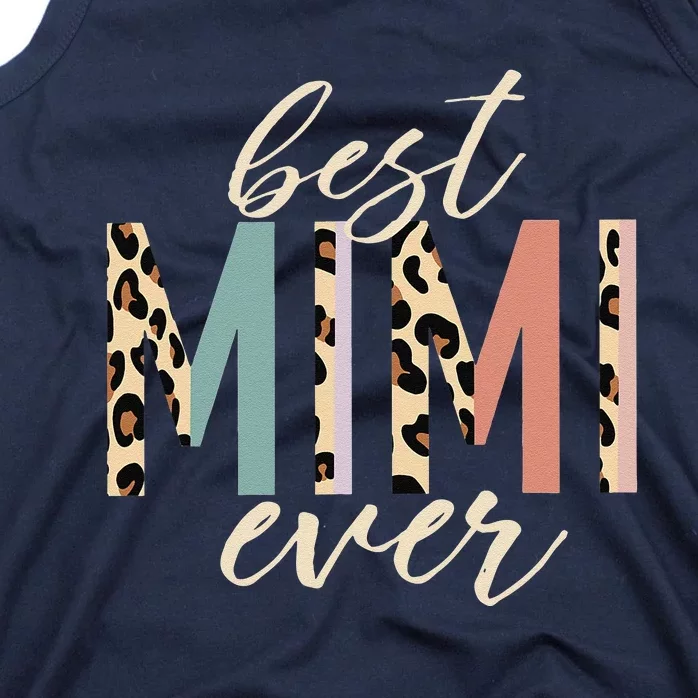 Best Mimi Ever Gifts Leopard Print Mothers Day Tank Top