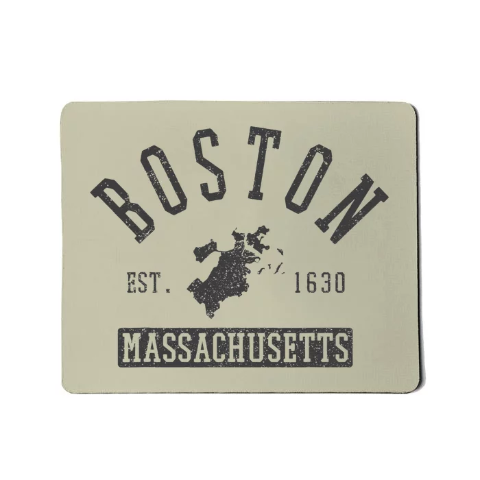 Boston Massachusetts Est. 1630 City Map Souvenir Mousepad