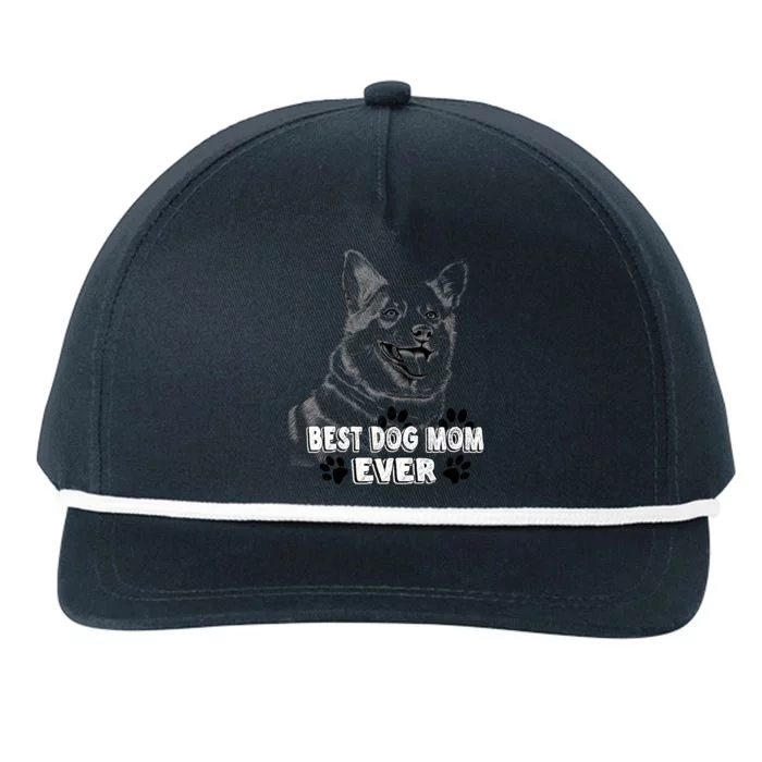 Best Mom Ever Cardigan Welsh Dog Simple Line Art Cute Gift Snapback Five-Panel Rope Hat