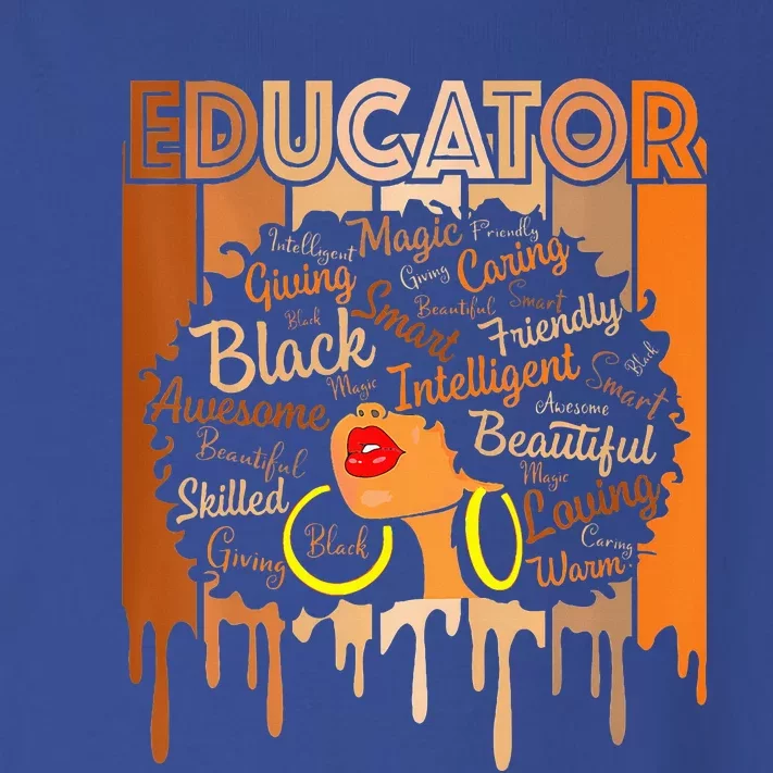 Black Melanin Educator  American African Pride Toddler Long Sleeve Shirt