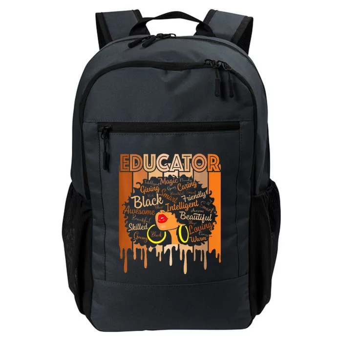 Black Melanin Educator  American African Pride Daily Commute Backpack