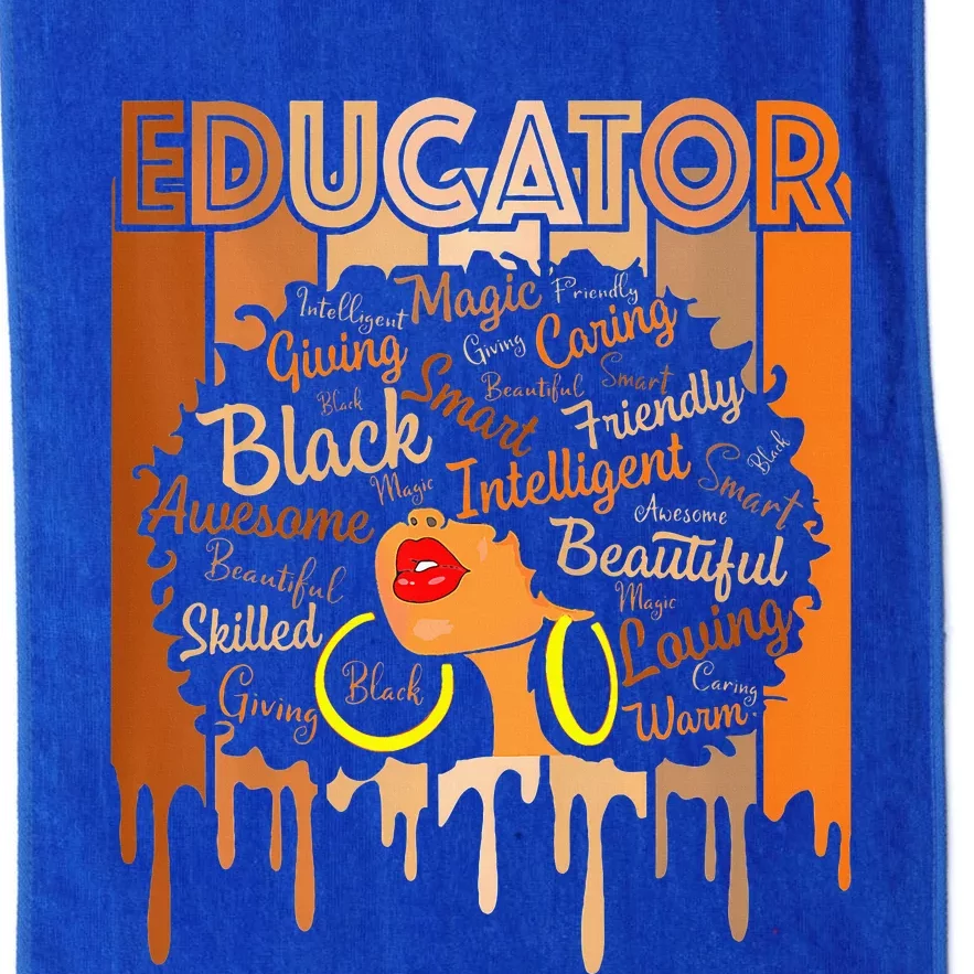 Black Melanin Educator  American African Pride Platinum Collection Golf Towel