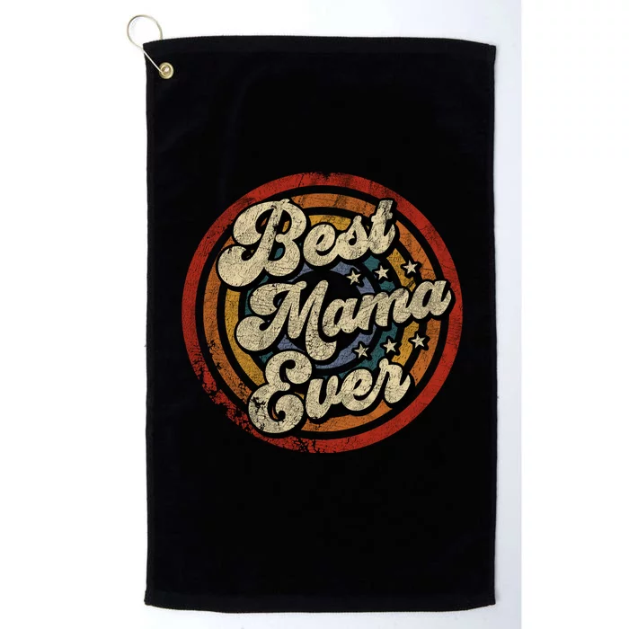 Best Mama Ever Vintage Retro Style Platinum Collection Golf Towel