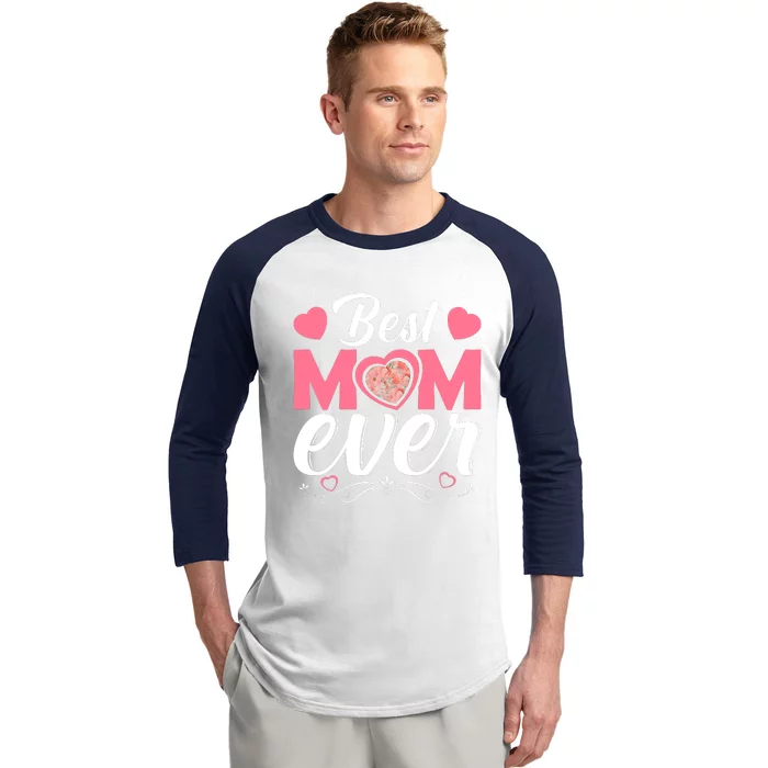 Best Mom Ever Baseball Sleeve Shirt