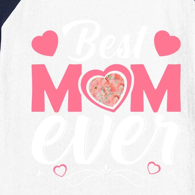 Best Mom Ever Baseball Sleeve Shirt