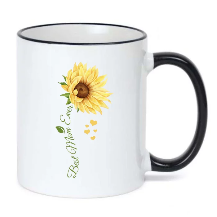 Best Mom Ever Sunflower Cute Mothers Day Black Color Changing Mug