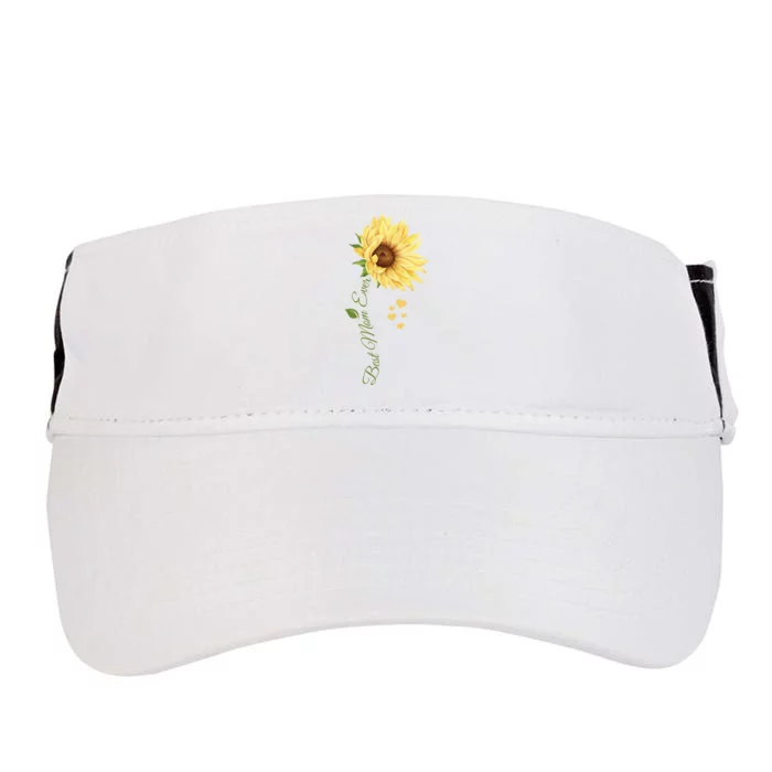 Best Mom Ever Sunflower Cute Mothers Day Adult Drive Performance Visor