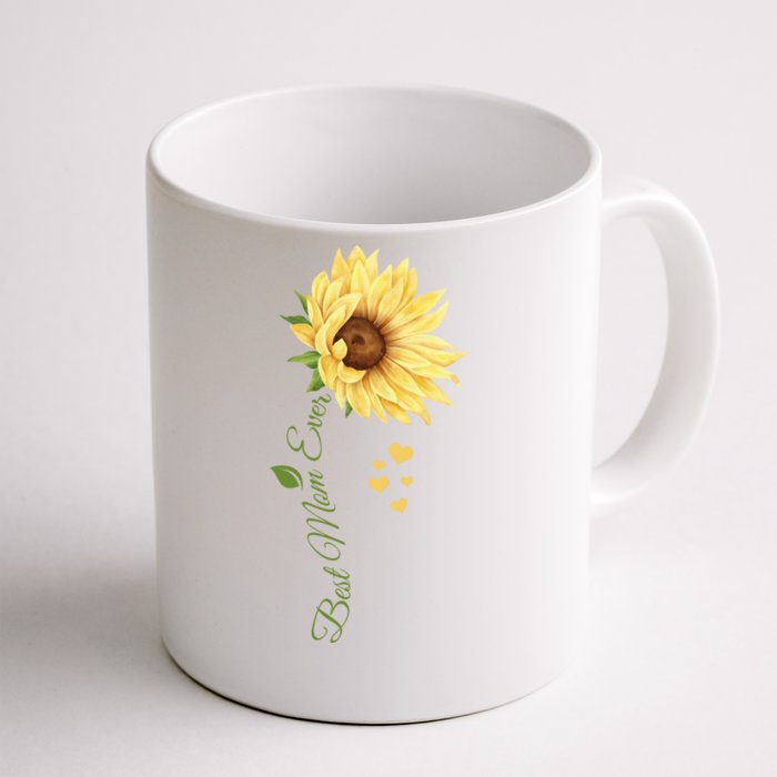 Best Mom Ever Sunflower Cute Mothers Day Front & Back Coffee Mug