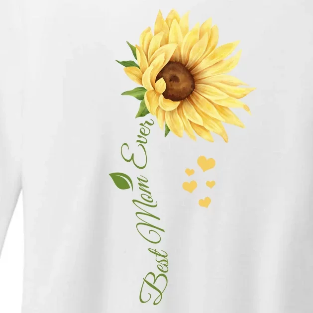 Best Mom Ever Sunflower Cute Mothers Day Womens CVC Long Sleeve Shirt