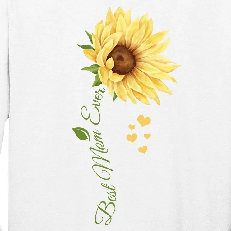 Best Mom Ever Sunflower Cute Mothers Day Tall Long Sleeve T-Shirt