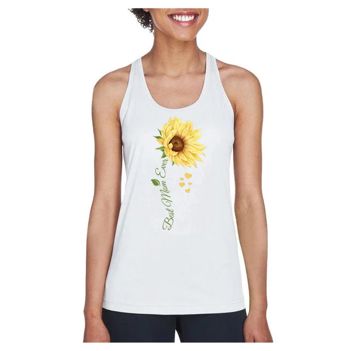 Best Mom Ever Sunflower Cute Mothers Day Women's Racerback Tank