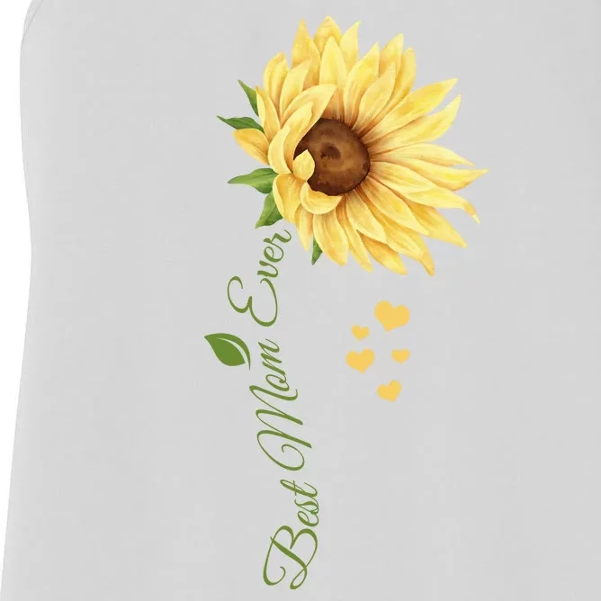 Best Mom Ever Sunflower Cute Mothers Day Women's Racerback Tank