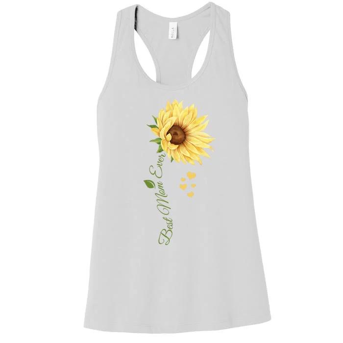 Best Mom Ever Sunflower Cute Mothers Day Women's Racerback Tank