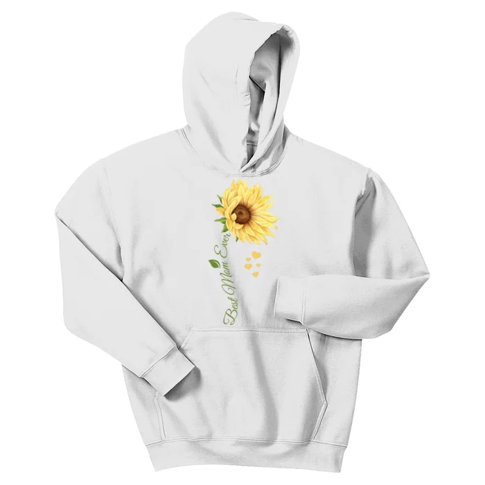 Best Mom Ever Sunflower Cute Mothers Day Kids Hoodie