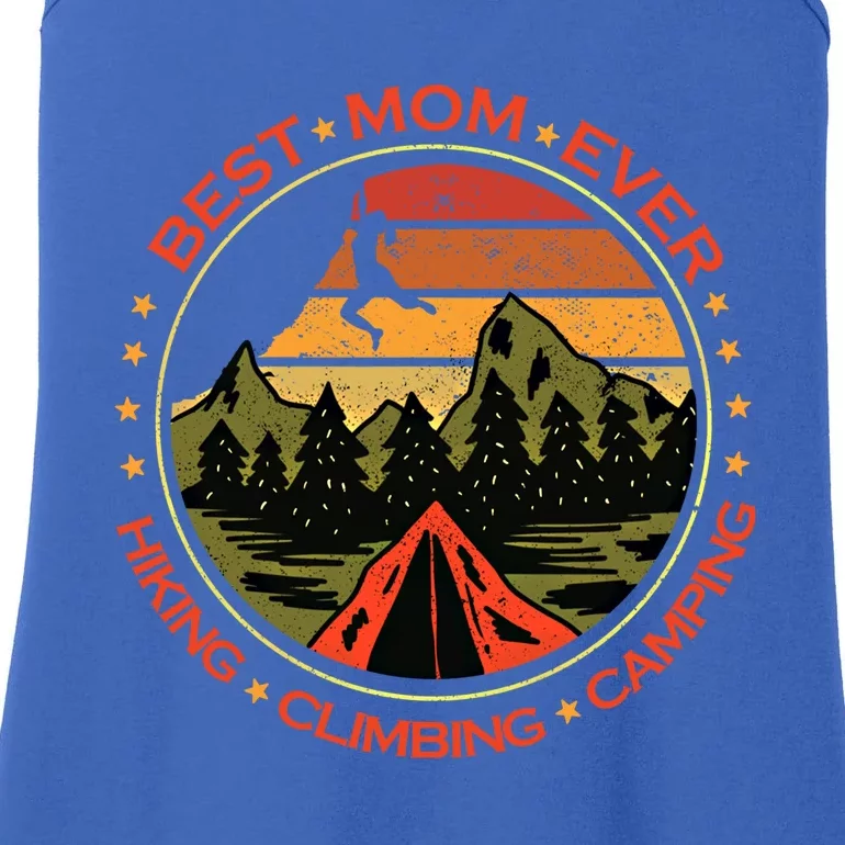 Best Mom Ever Gift Hiking Climbing Camping Giftretro Climbing Mom Gift Ladies Essential Tank