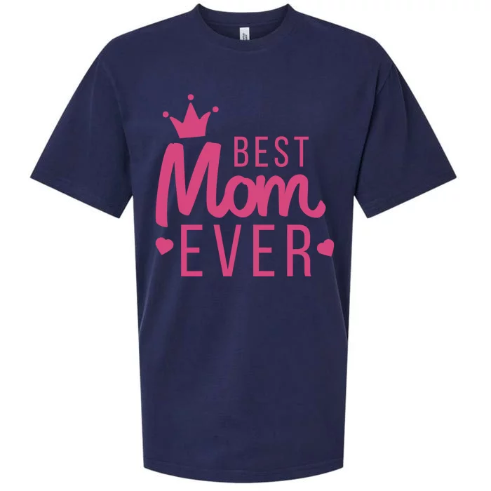 Best Mom Ever Crown Sueded Cloud Jersey T-Shirt