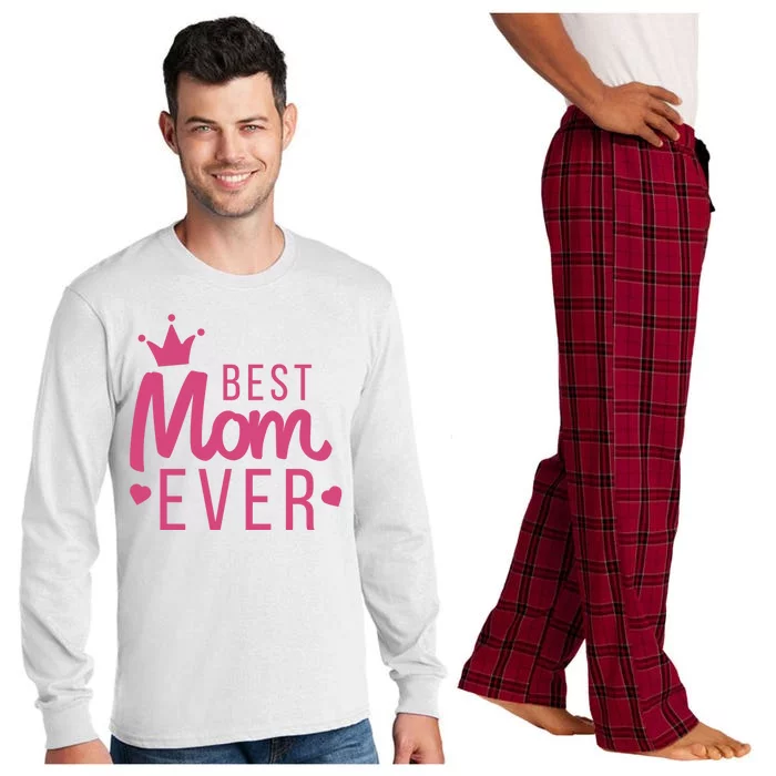 Best Mom Ever Crown Long Sleeve Pajama Set