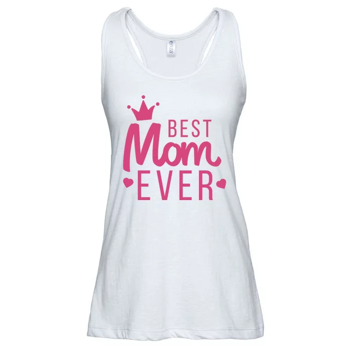 Best Mom Ever Crown Ladies Essential Flowy Tank