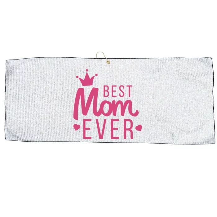 Best Mom Ever Crown Large Microfiber Waffle Golf Towel