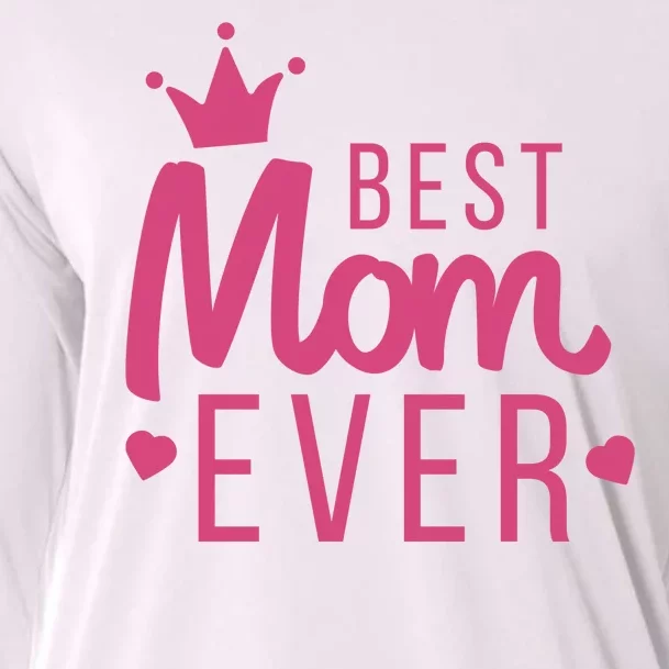 Best Mom Ever Crown Cooling Performance Long Sleeve Crew