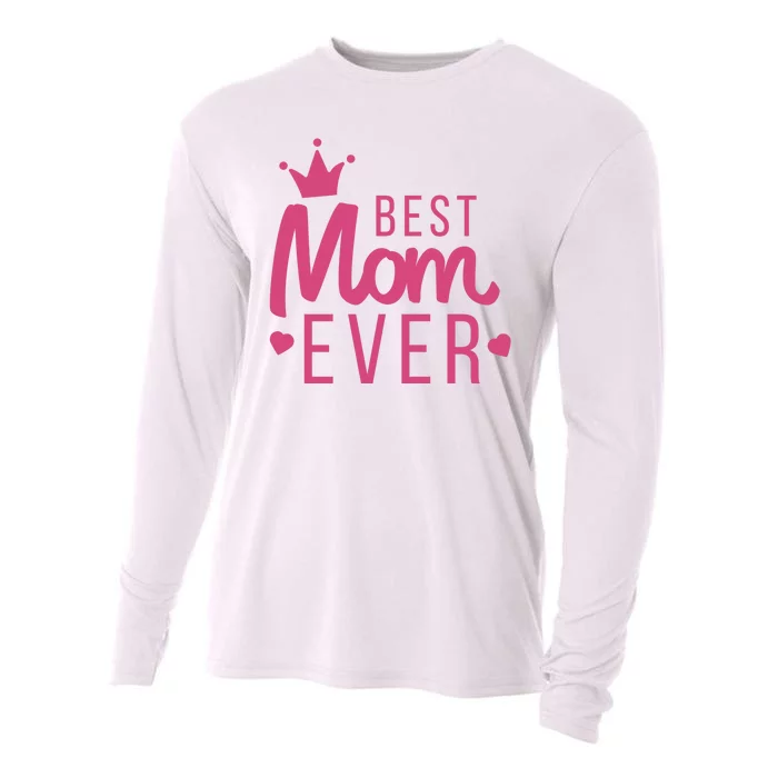 Best Mom Ever Crown Cooling Performance Long Sleeve Crew