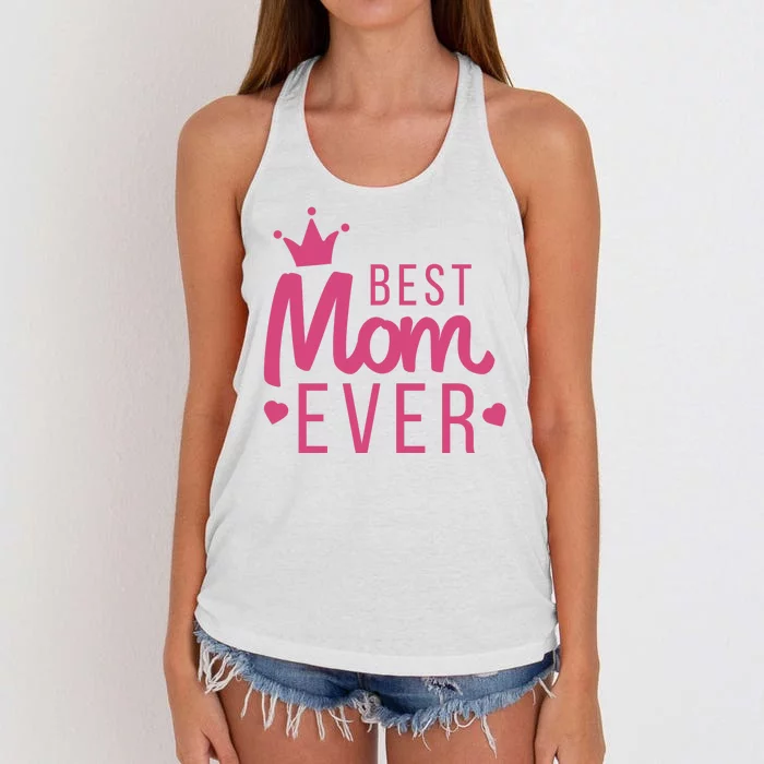 Best Mom Ever Crown Women's Knotted Racerback Tank