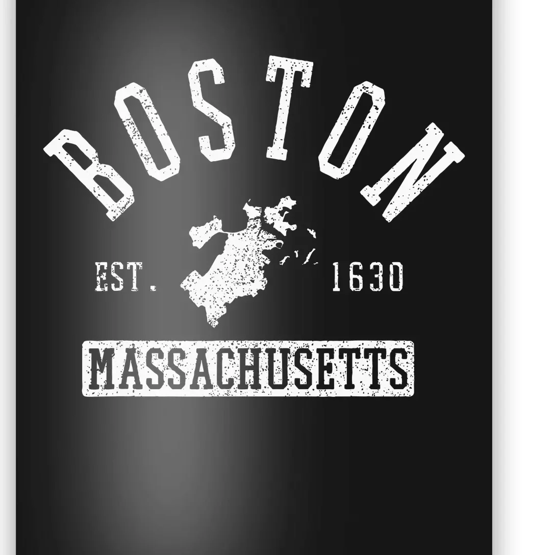 Boston Massachusetts Est. 1630 City Map Souvenir Gift Poster