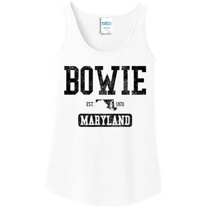 B.O.W.I.E Maryland Est. 1870 State Map Vintage Ladies Essential Tank