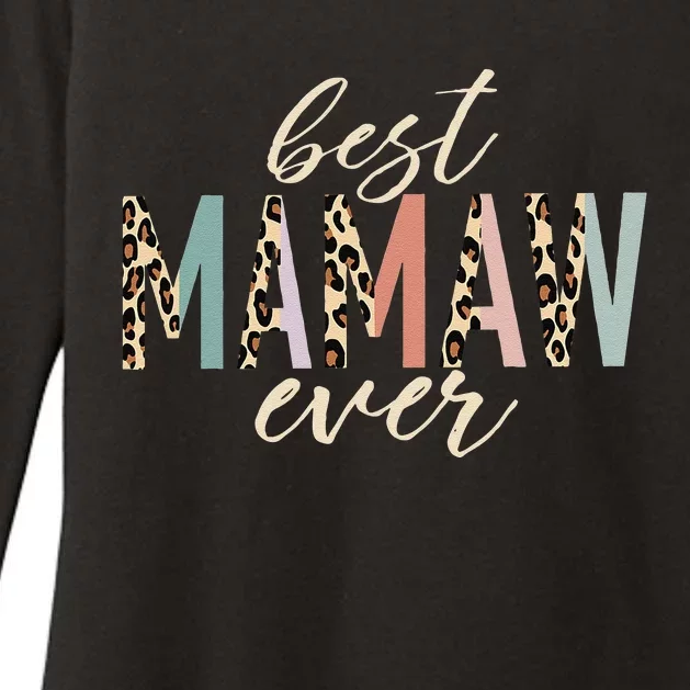 Best Mamaw Ever Gifts Leopard Print Mothers Day Womens CVC Long Sleeve Shirt