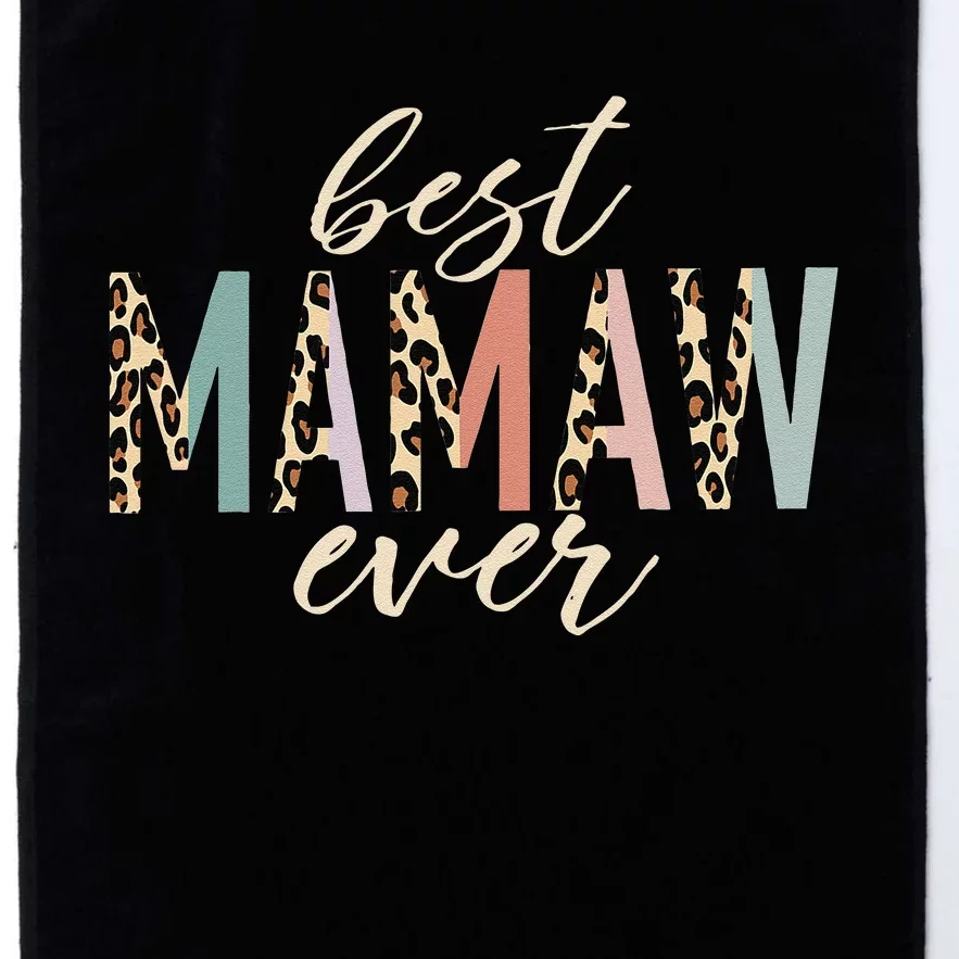 Best Mamaw Ever Gifts Leopard Print Mothers Day Platinum Collection Golf Towel