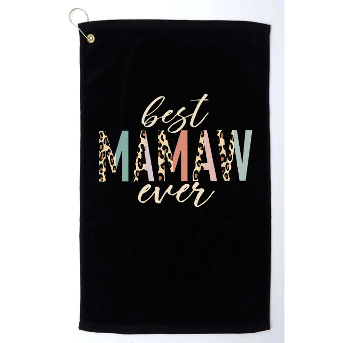 Best Mamaw Ever Gifts Leopard Print Mothers Day Platinum Collection Golf Towel