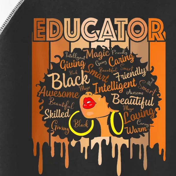 Black Melanin Educator Apparel American African Pride Toddler Fine Jersey T-Shirt