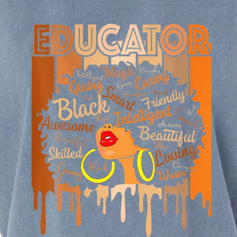 Black Melanin Educator Apparel American African Pride Garment-Dyed Women's Muscle Tee